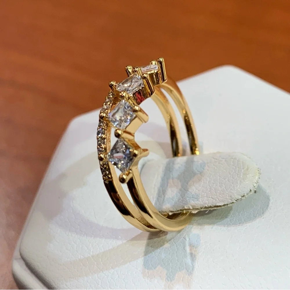 18k yellow gold-plated over base metal size 7 - Picture 3 of 9